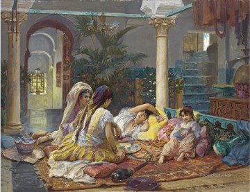 Árabe Painting - EN EL HARÉN Frederick Arthur Bridgman Árabe